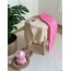 Yaka Detaylı İşlemeli Müslin Pembe Takım