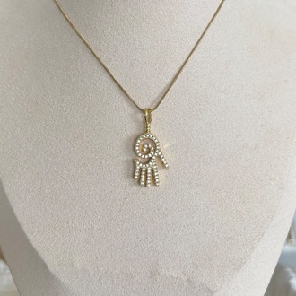Hamsa Sarmal Kolye | Çelik