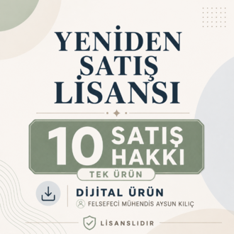 10 ADET YENİDEN SATIŞ LİSANSI-TEK ÜRÜN