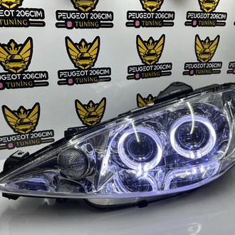 206 ÇİFT MERCEKLİ LED  FAR TAKIMI
