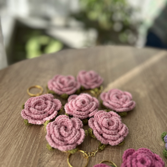 10’lu Gül örgü anahtarlık