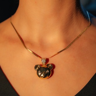 Mickey Mouse Gold Kolye