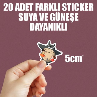 Totoro Ghibli Anime Sticker Paketi (20 Sticker)