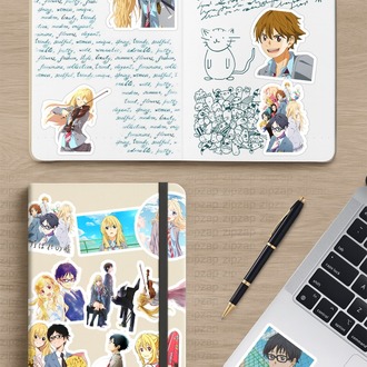 Your Lie in April (Shigatsu wa Kimi no Uso) Anime Sticker Paketi (20 Sticker)
