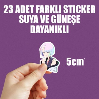 Cyberpunk Edgerunners Anime Sticker Paketi (23 Sticker)