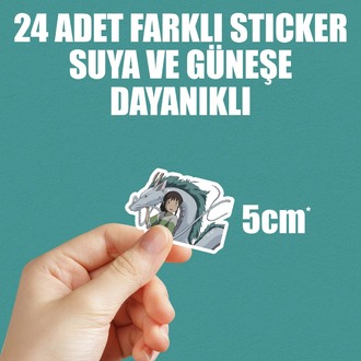 Spirited Away Ghibli Anime Sticker Paketi (24 Sticker)