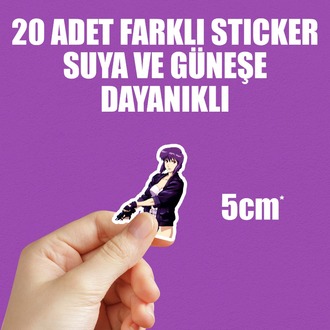 Ghost in the Shell Anime Sticker Paketi (20 Sticker)