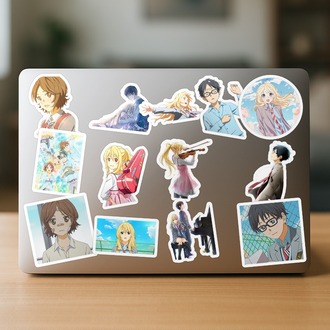 Your Lie in April (Shigatsu wa Kimi no Uso) Anime Sticker Paketi (20 Sticker)