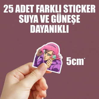 JoJo no Kimyou na Bouken part 5 Anime Sticker Paketi (25 Sticker)