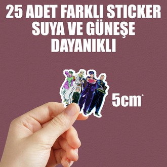  JoJo no Kimyou na Bouken part 4 Anime Sticker Paketi (25 Sticker)