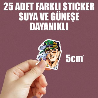 JoJo no Kimyou na Bouken part 6 Anime Sticker Paketi (25 Sticker)