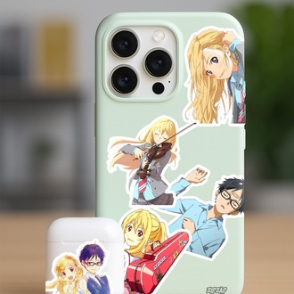 Your Lie in April (Shigatsu wa Kimi no Uso) Anime Sticker Paketi (20 Sticker)