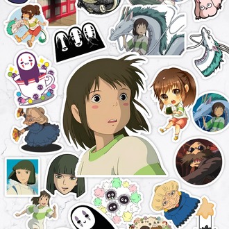 Spirited Away Ghibli Anime Sticker Paketi (24 Sticker)
