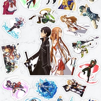 Sword Art Online Anime Sticker Paketi (20 Sticker)