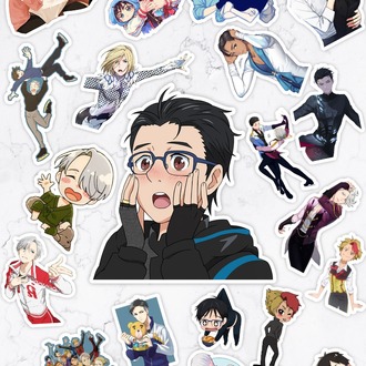 Yuri on Ice Anime Sticker Paketi (20 Sticker)