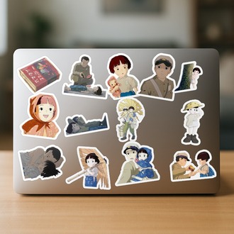 Ateşböceklerinin Mezarı Grave of the Fireflies Ghibli Anime Sticker Paketi (25 Sticker)