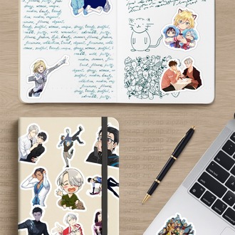 Yuri on Ice Anime Sticker Paketi (20 Sticker)