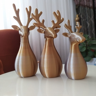 3 lü geyik, premium renk (Gold+Gümüş) 