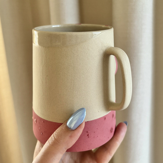One Of Her No.001 - BLUSH 450 ml Stoneware Kupa (24K Altın Detaylı)