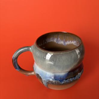 Choppy Sea 300 ml Haki Krater Detaylı Kahverengi Stoneware Kupa
