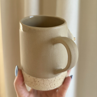 One of Her No.004 - EARTH 450 ml Stoneware Kupa (24K Altın Detaylı)