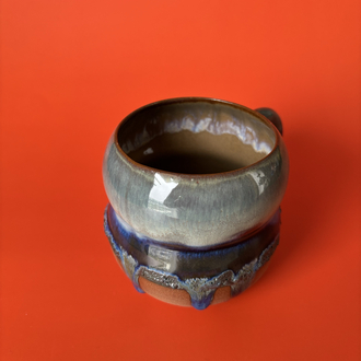 Choppy Sea 300 ml Haki Krater Detaylı Kahverengi Stoneware Kupa