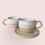 Pink Sands 125 ml Stoneware Fincan (Tabaklı Set)