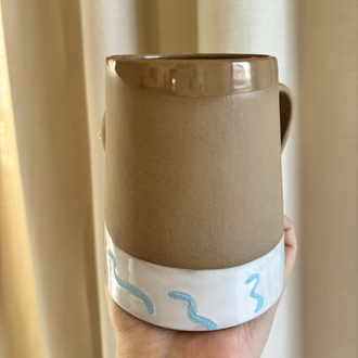 One of Her No.005 - BREEZE 450 ml Stoneware Kupa (24K Altın Detaylı)