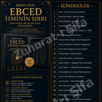 Kişiye Özel Ebced İsminin Sırrı – İsim Analizi, Karakter, Aura ve Kader Yolu
