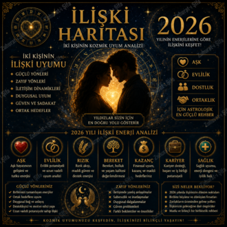 2026 İlişki Haritası & Kozmik Uyum Analizi – Aşk, Evlilik, Dostluk