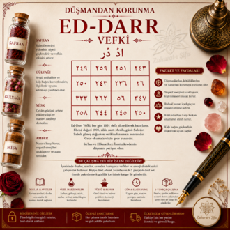 ED-DARR VEFKİ – Düşmandan Korunma, Nazar ve Negatif Enerji Koruma Çalışması