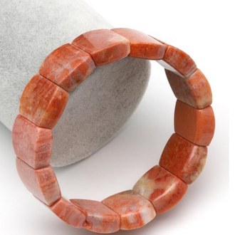 Mercan Doğal Taş Bileklik 15x20 mm Özel Kesim