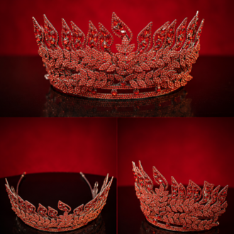Hürrem Sultan Ruby Crown – Royal Red Crystal Tiara