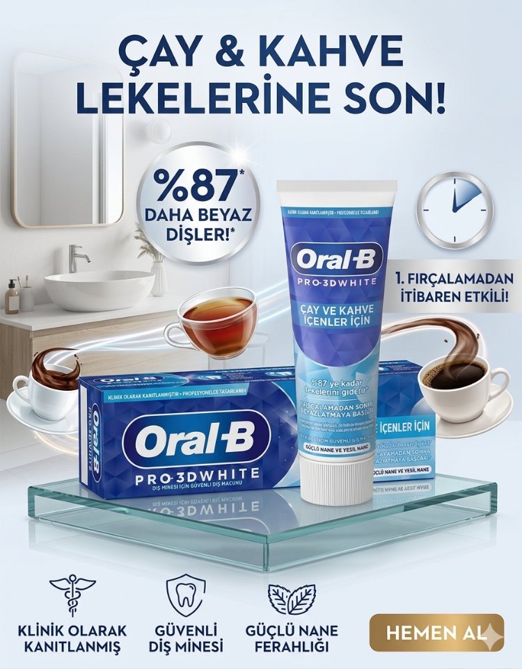 Oral-B Pro 3D White Çay & Kahve Lekelerine Karşı Oral-B Pro 3D 