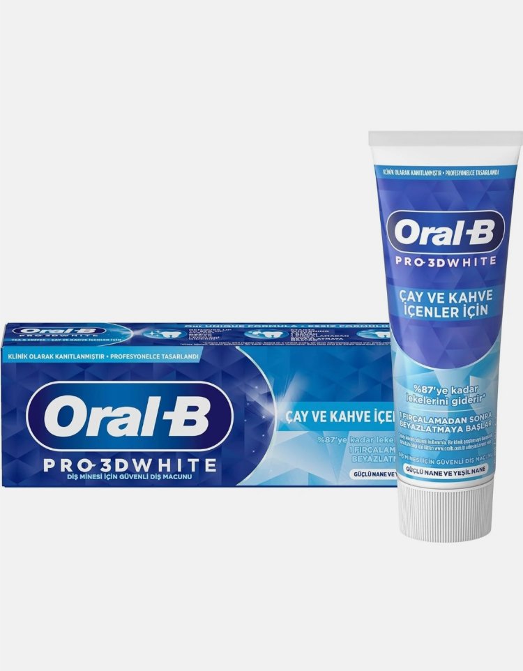Oral-B Pro 3D White Çay & Kahve Lekelerine Karşı Oral-B Pro 3D 