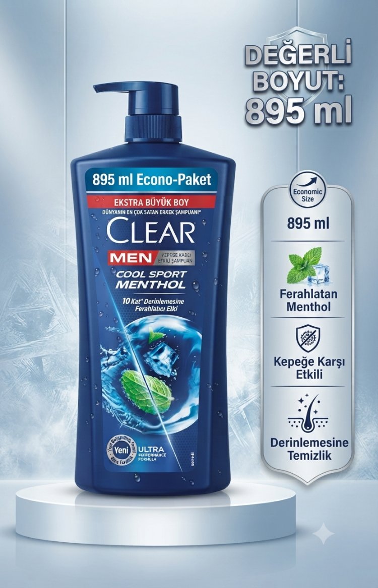 Clear Men Cool Sport Mentol Şampuan 895 ml