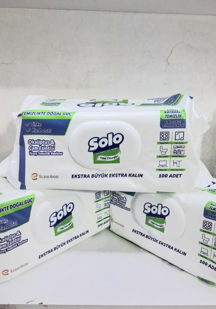 Solo Ekstra Kalın Islak HAVLU 3 paket
