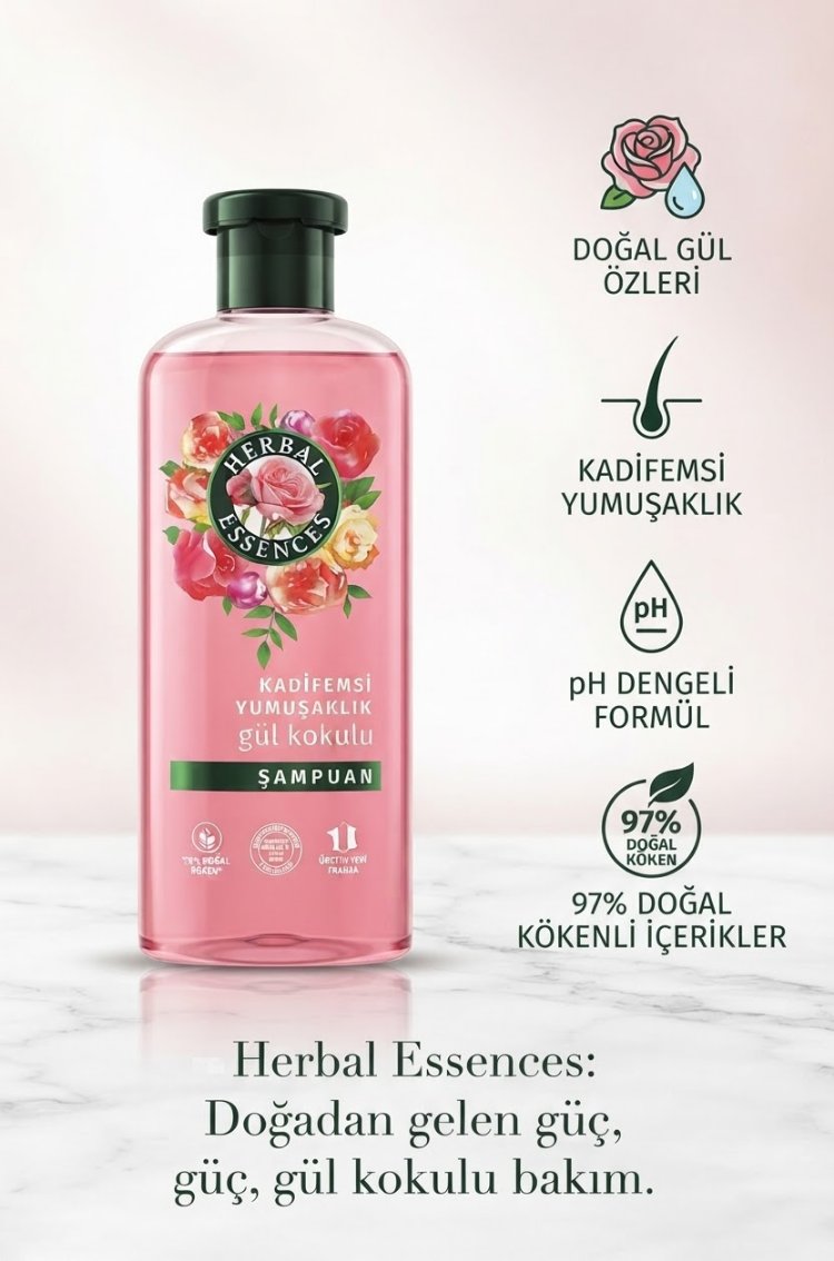 herbal Gül kokulu 350 ml şampuan