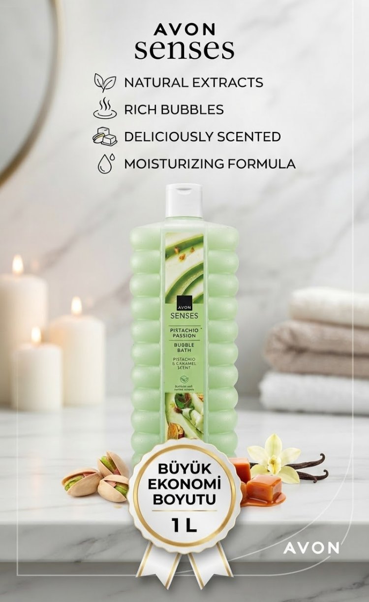 Avon Senses ANTEP FISTIGI Passion Köpüklü Banyo 1 LT