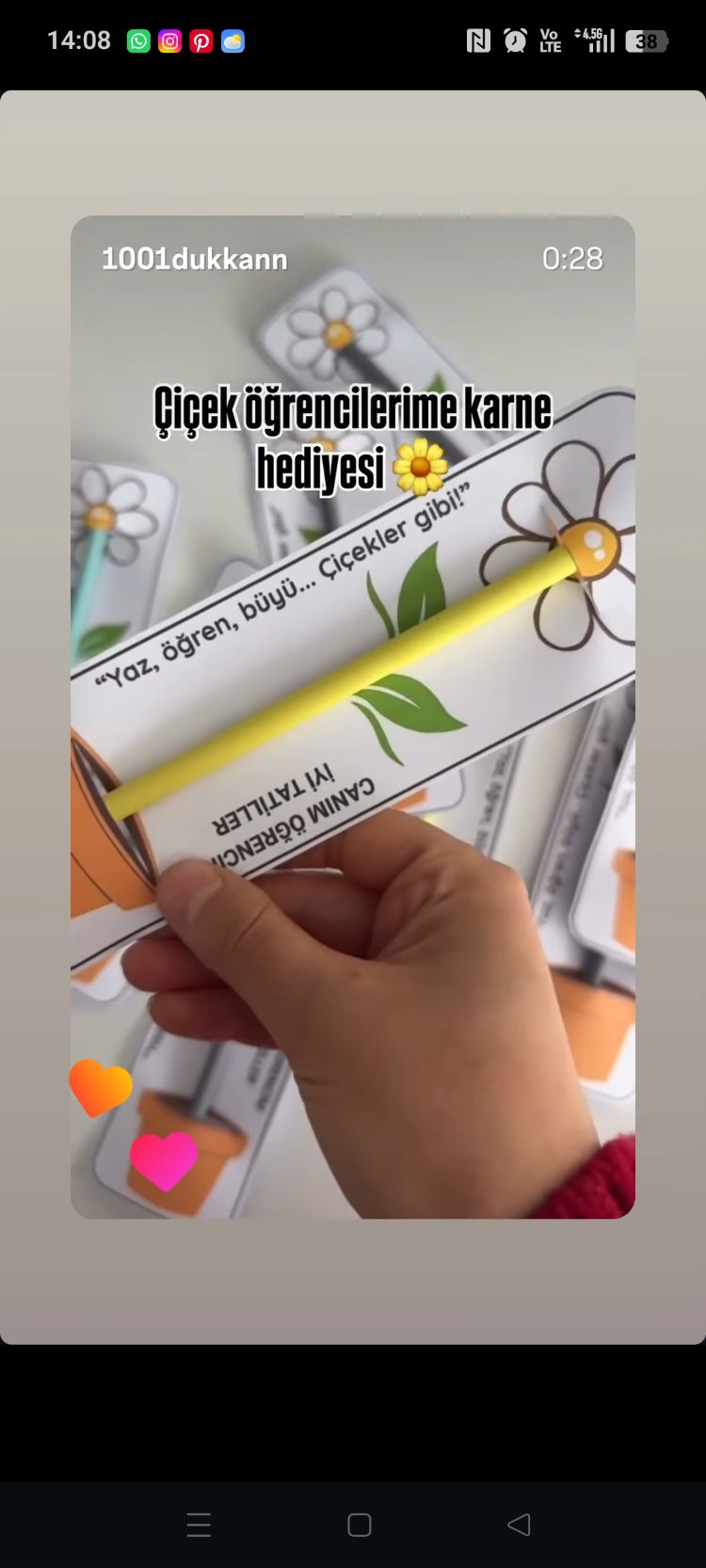 çiçekli kurşun kalem