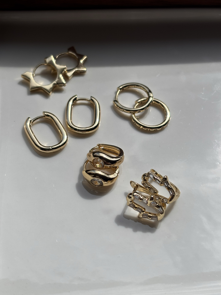 mini oval küpe