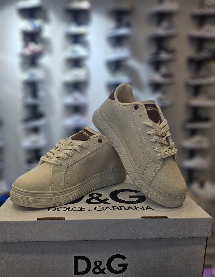 D&G Krem Kahve Spor Ayakkabı 20284