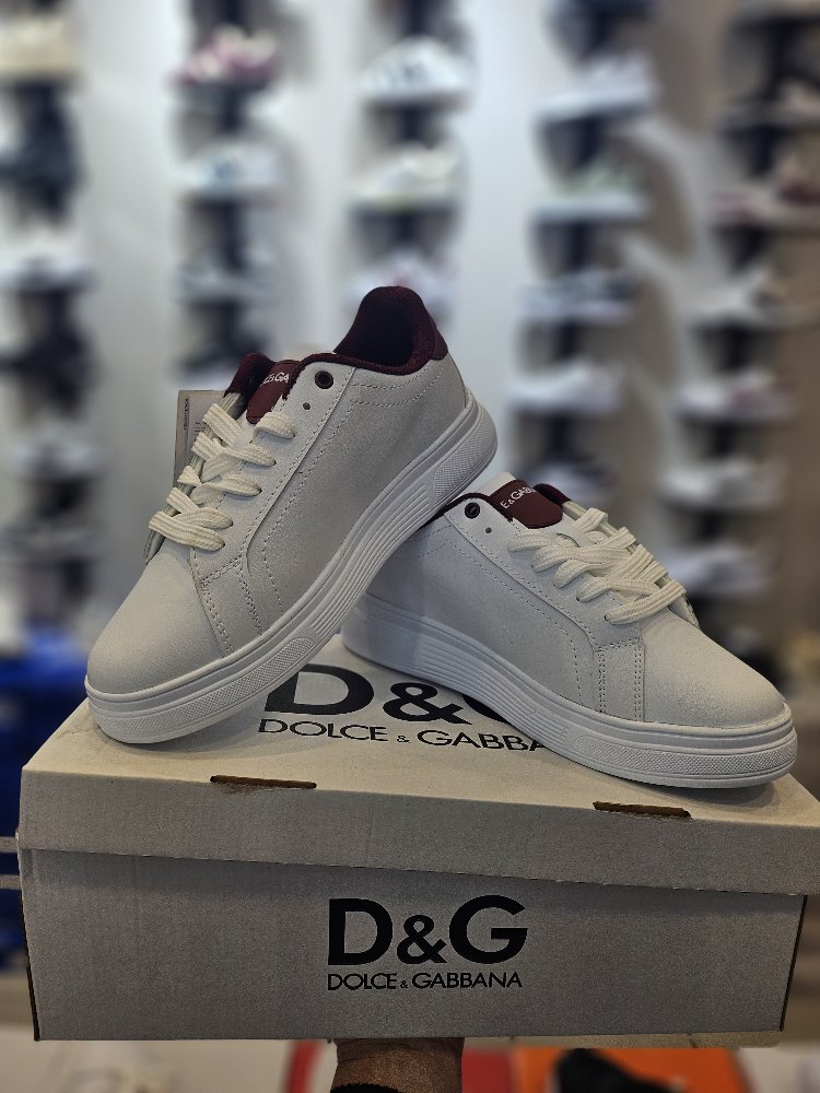 D&G Beyaz Bordo Spor Ayakkabı 20283