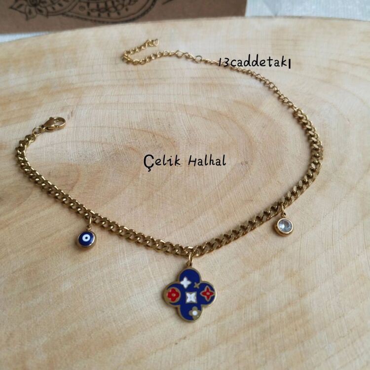 ÇELİK MAVİ YONCALI MODEL HALHAL