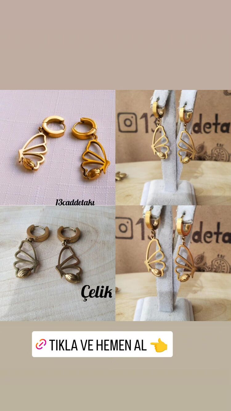 ÇELİK KELEBEK MODEL KÜPE