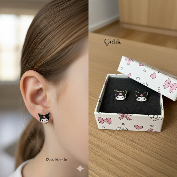 ÇELİK KROMİ FİGÜRLÜ KÜPE