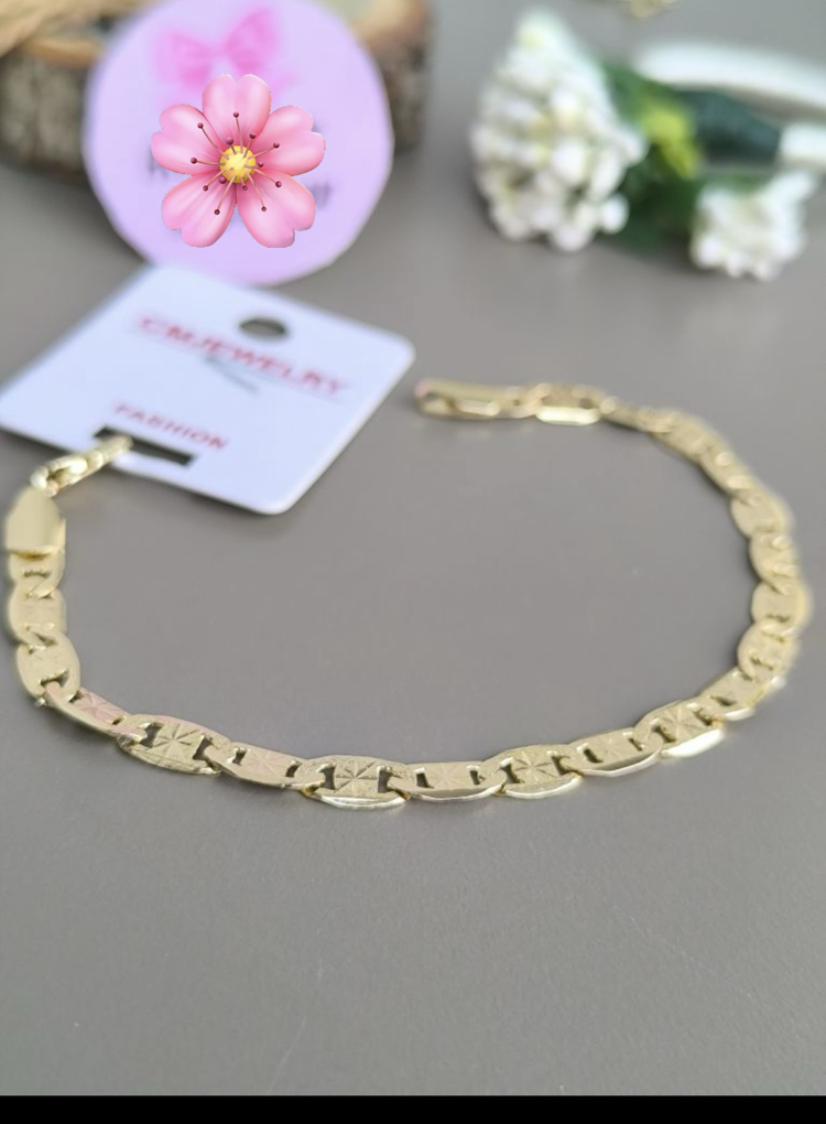 VİP SERİ 14K YALDIZLI FİGARO MODEL BİLEKLİK