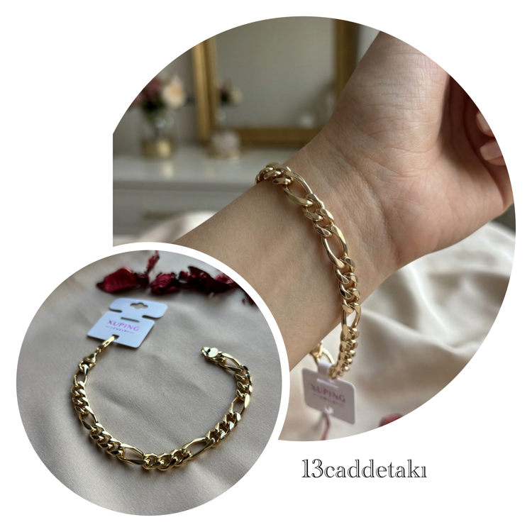 XUPİNG 14K FİGARO MODEL BİLEKLİK 
