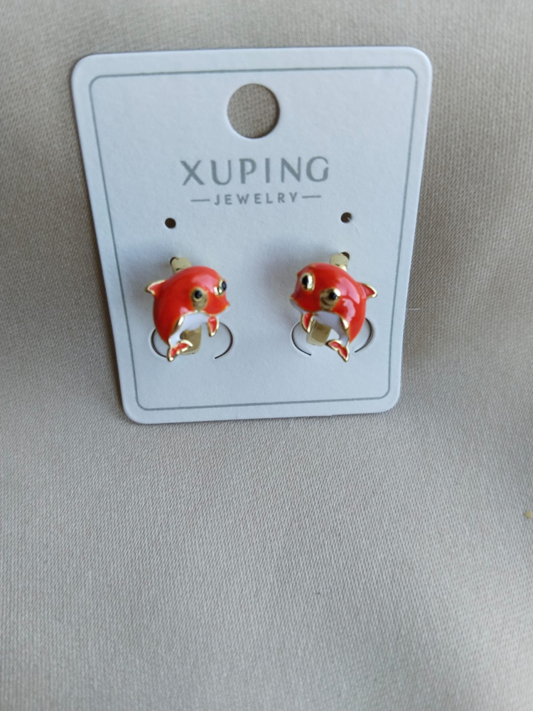 ÇELİK XP 14K KIRMIZI YUNUS MODEL KÜPE
