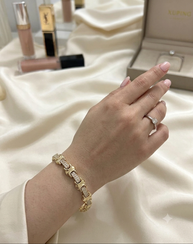 XUPİNG 14K TAŞLI HALAT MODEL BİLEKLİK
